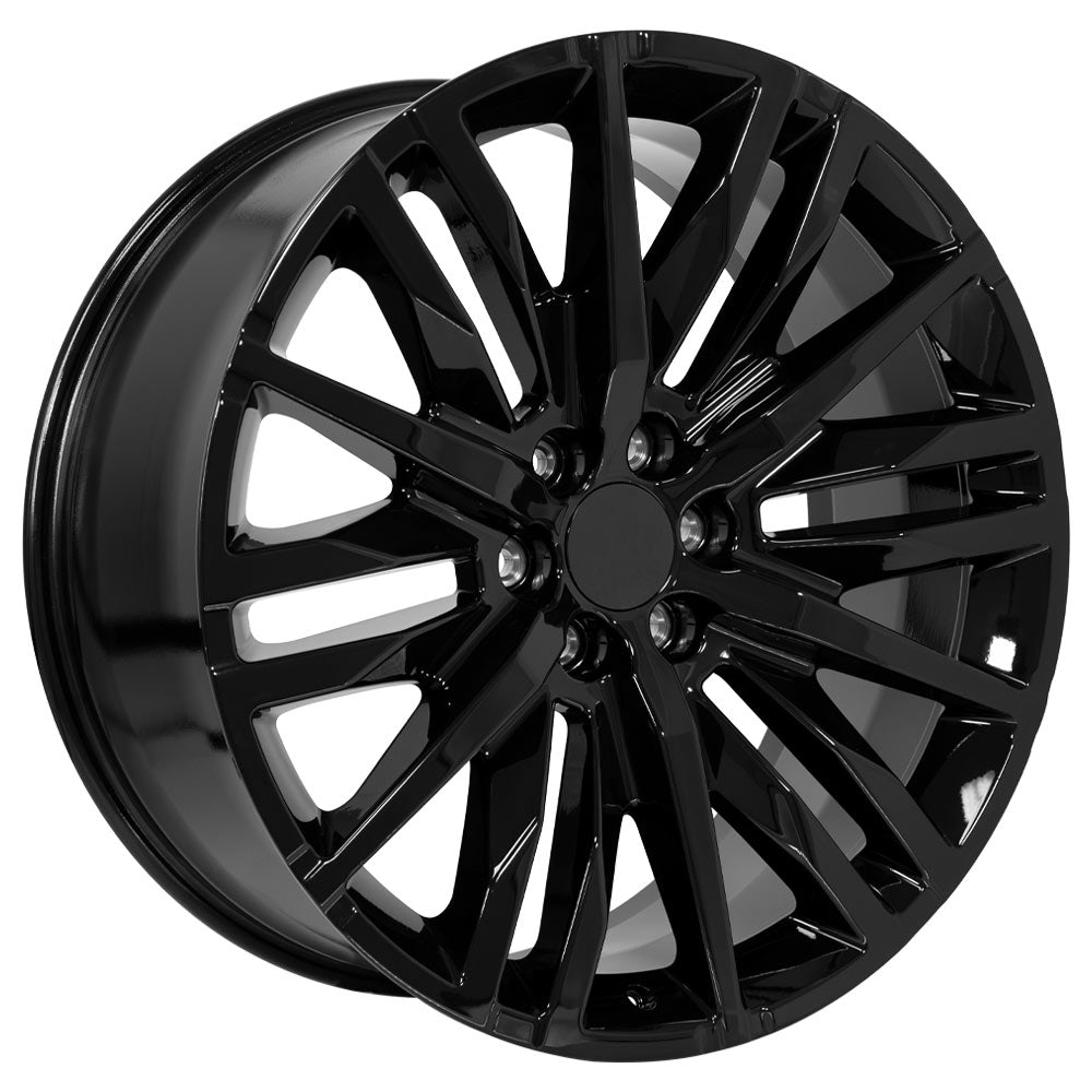 OE Wheels CV33-24100-6550-28B 24" Replica fits GMC Sierra 1500 24x10 Gloss Black