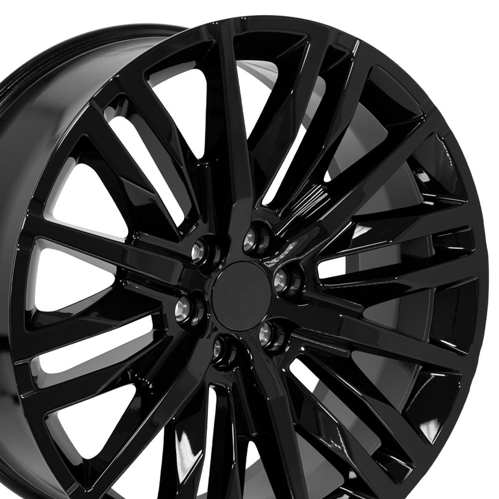 OE Wheels CV33-24100-6550-28B 24" Replica fits GMC Sierra 1500 24x10 Gloss Black