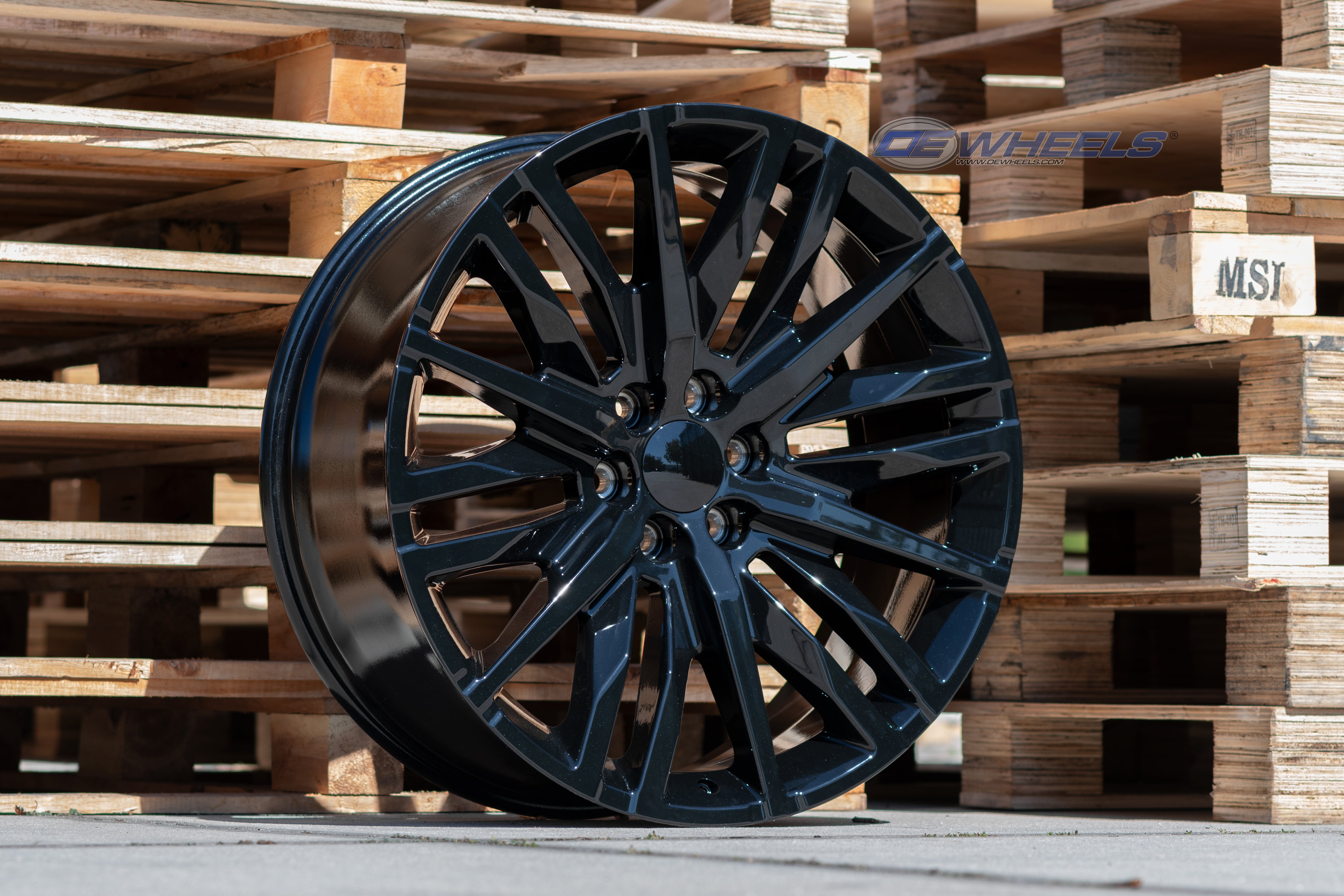 OE Wheels CV33-24100-6550-28B 24" Replica fits GMC Sierra 1500 24x10 Gloss Black