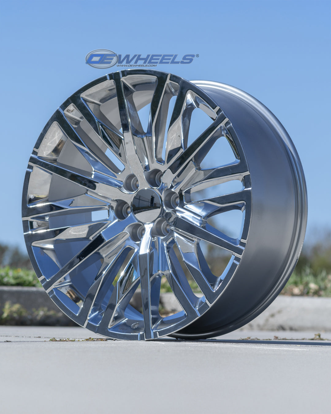 OE Wheels CV33-24100-6550-28C 24" Replica CV33 fits GMC Sierra 1500 24x10 Chrome