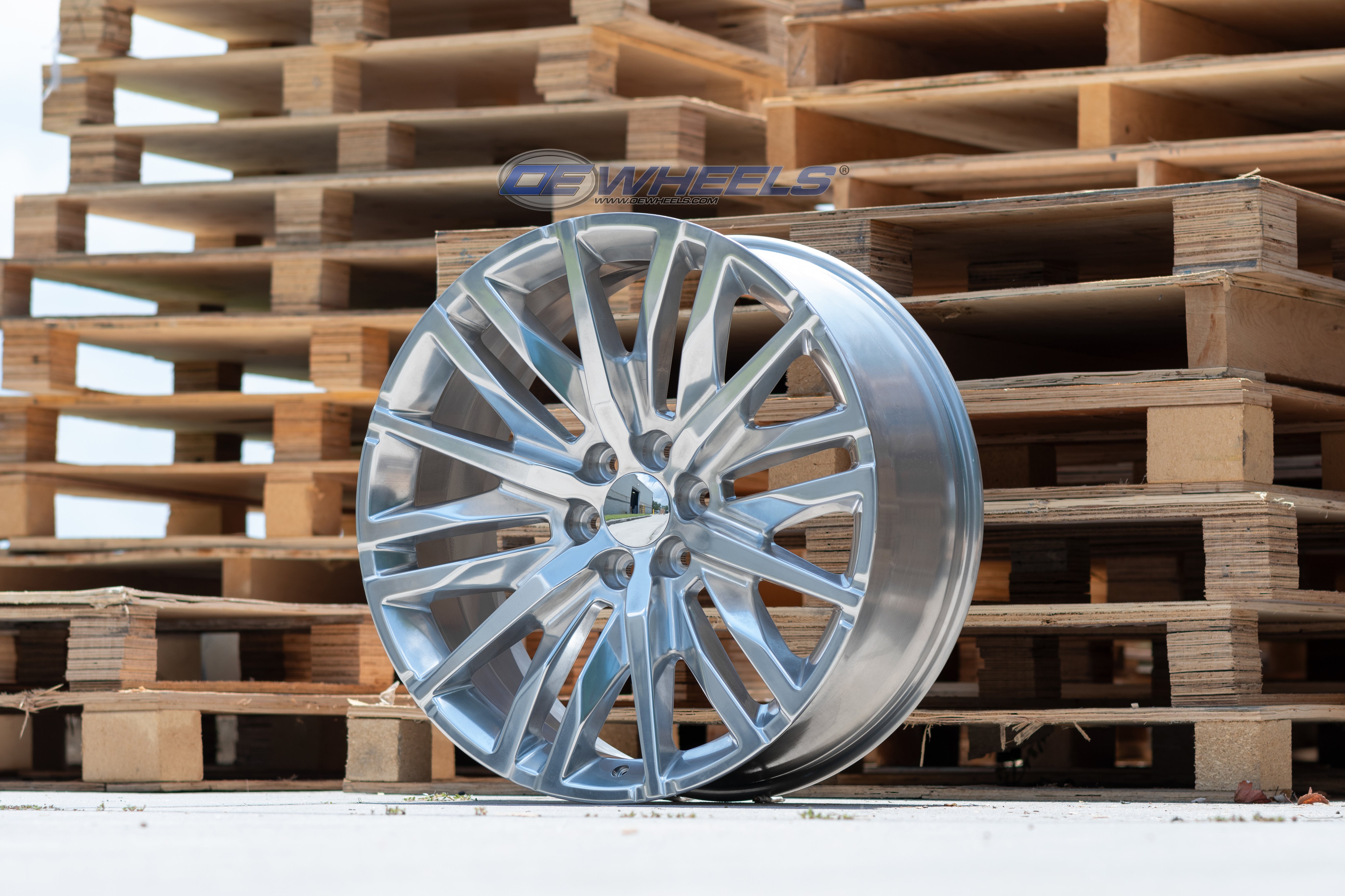 OE Wheels CV33-22090-6550-28P 22" Replica fits GMC Sierra 1500 22x9 Polished