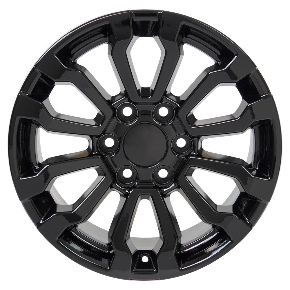 OE Wheels CV35-18085-6550-26B 18" Replica CV35 fits GMC Sierra 18x8.5 Black