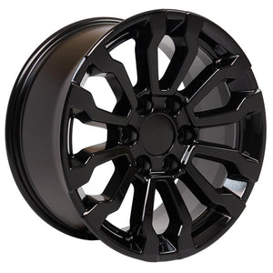 OE Wheels CV35-18085-6550-26B 18" Replica CV35 fits GMC Sierra 18x8.5 Black