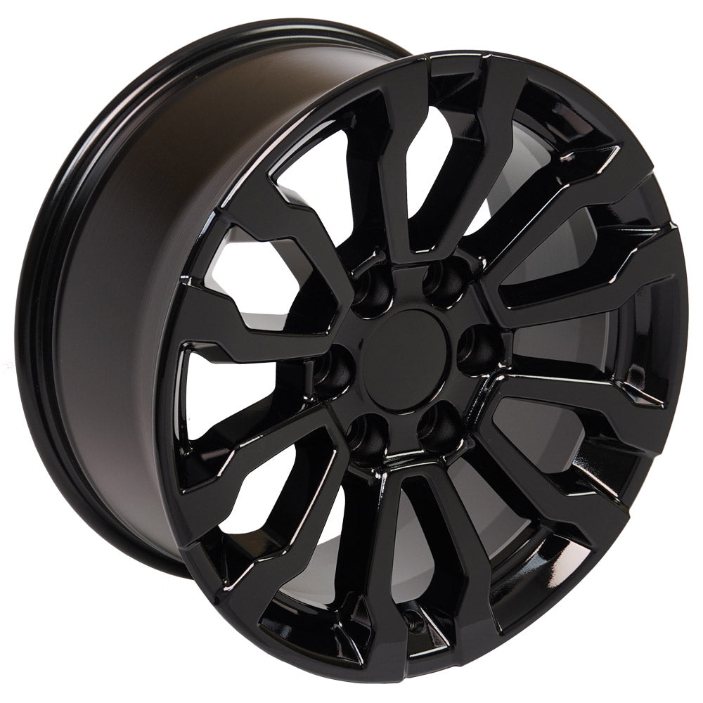 OE Wheels CV35-18085-6550-26B 18" Replica CV35 fits GMC Sierra 18x8.5 Black
