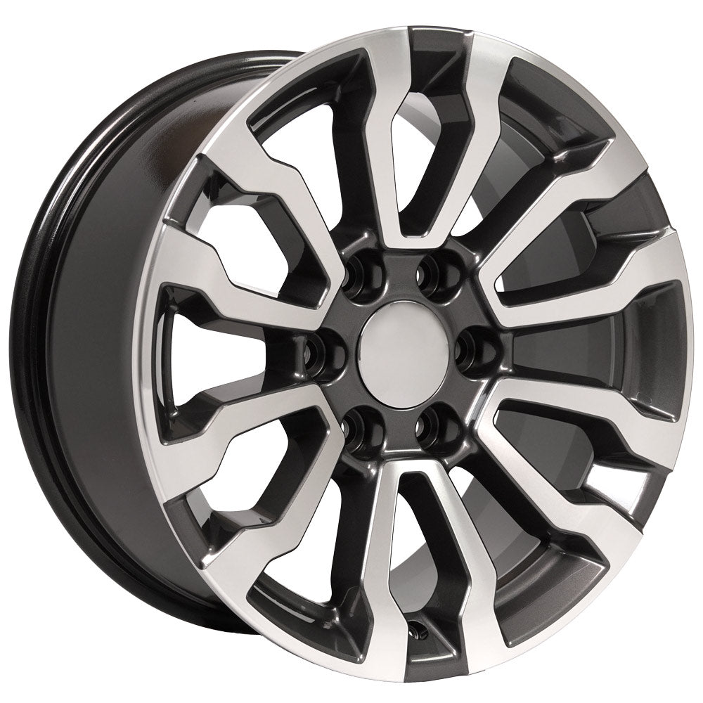 OE Wheels CV35-18085-6550-26MG 18" Replica fits GMC Sierra Gunmetal Machined