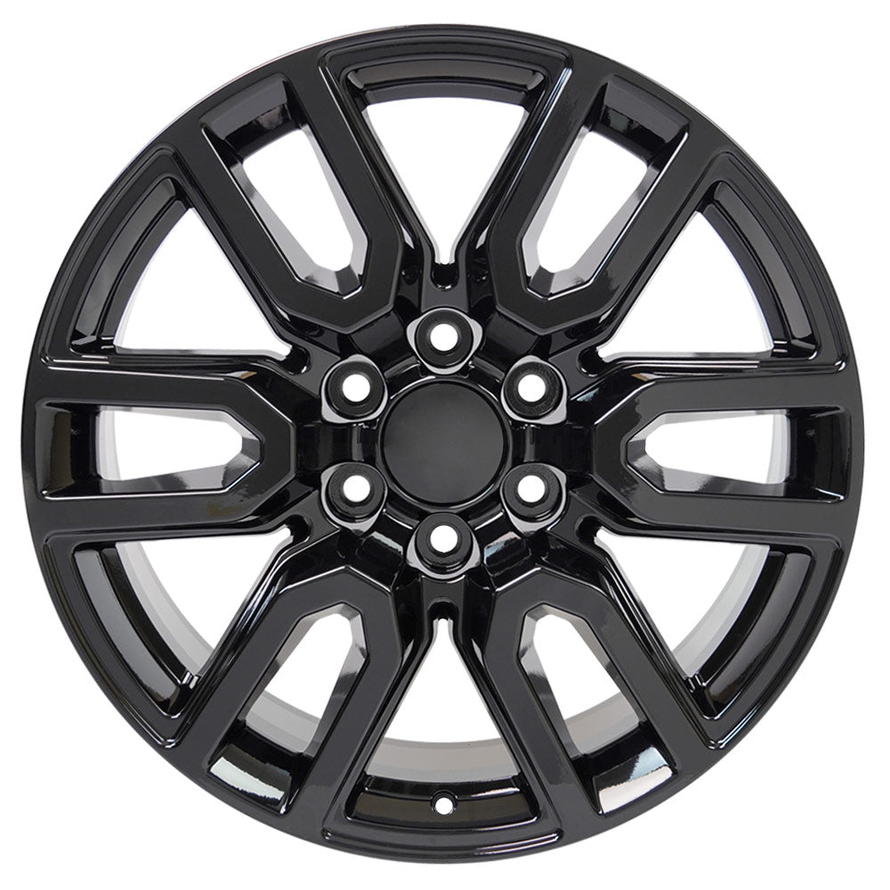 OE Wheels CV36-20090-6550-28B 20" Replica CV36 fits GMC Sierra 20x9 Black