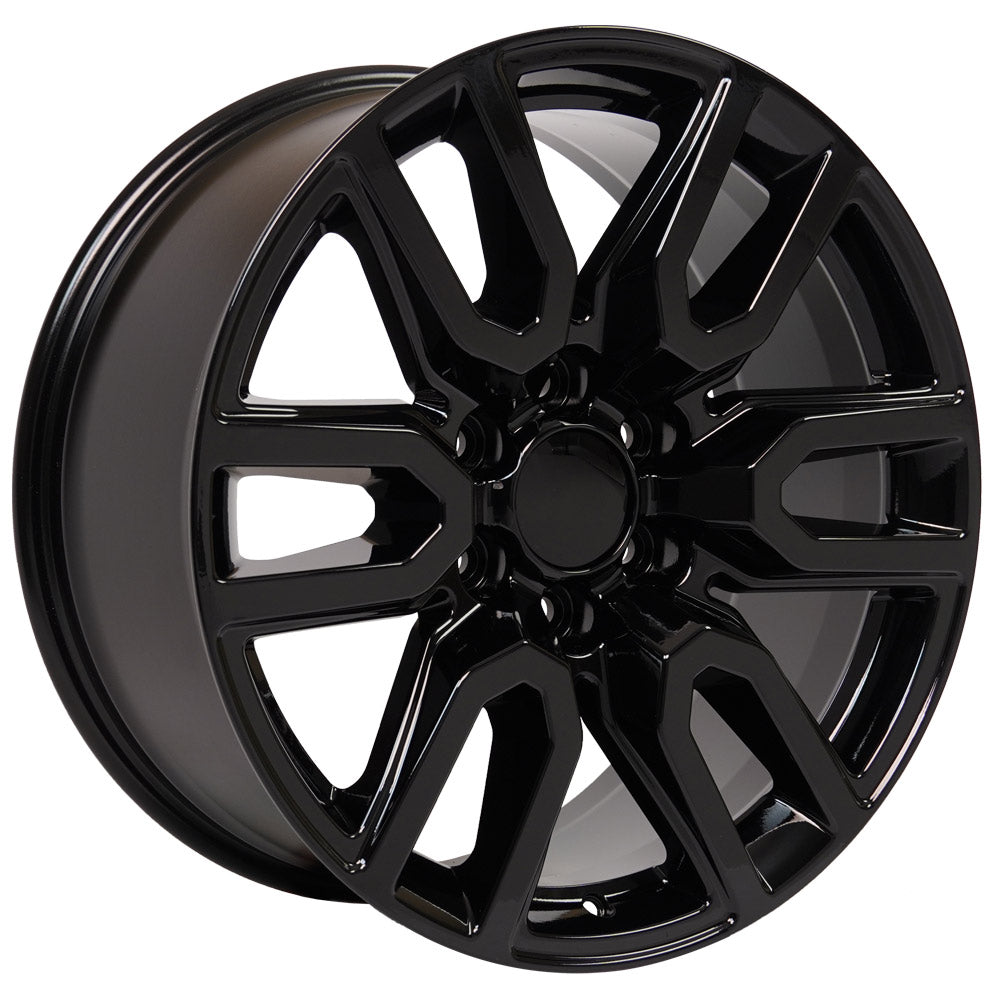 OE Wheels CV36-20090-6550-28B 20" Replica CV36 fits GMC Sierra 20x9 Black