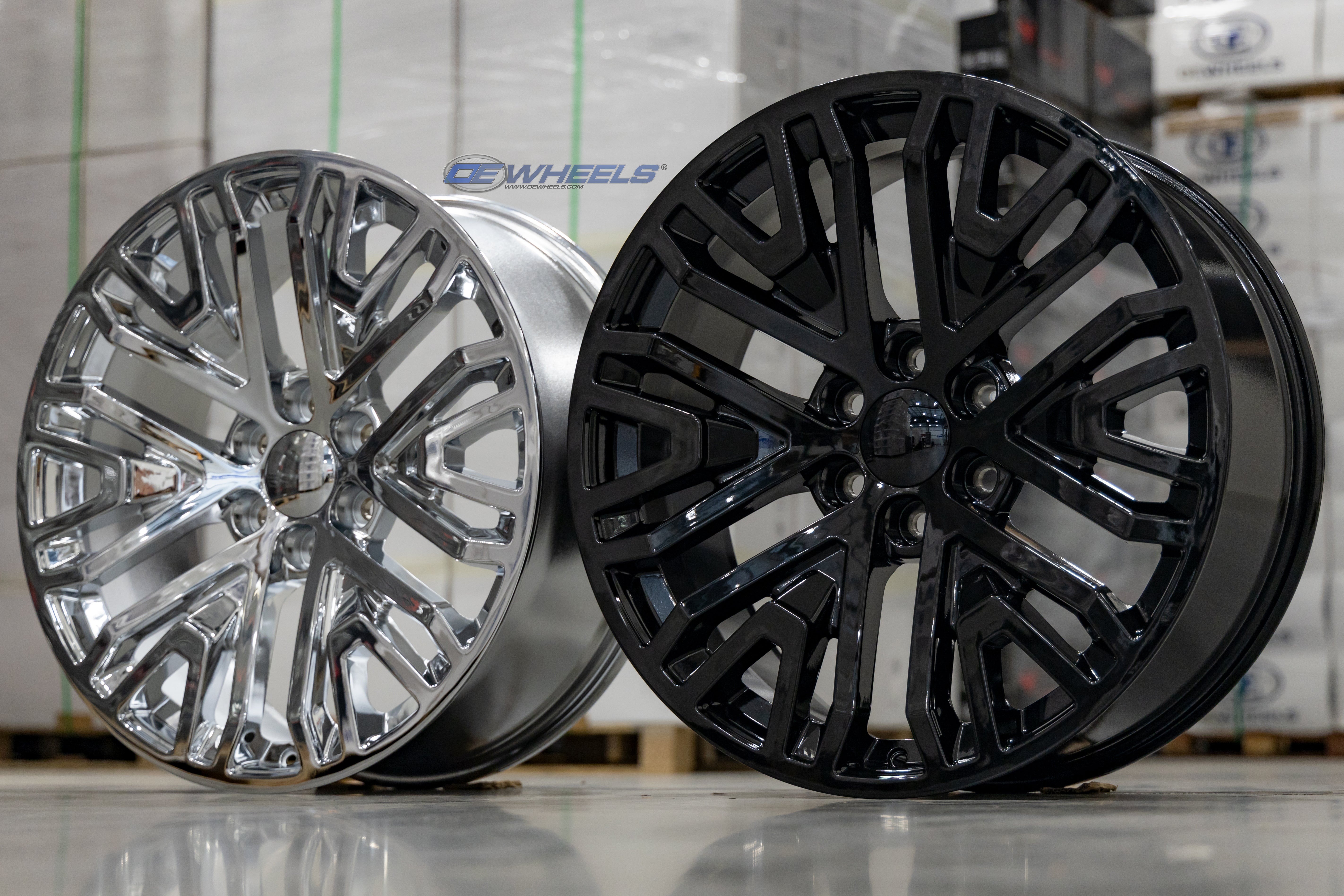 OE Wheels CV37-20090-6550-28B 20" Replica fits GMC Sierra 1500 20x9 Gloss Black