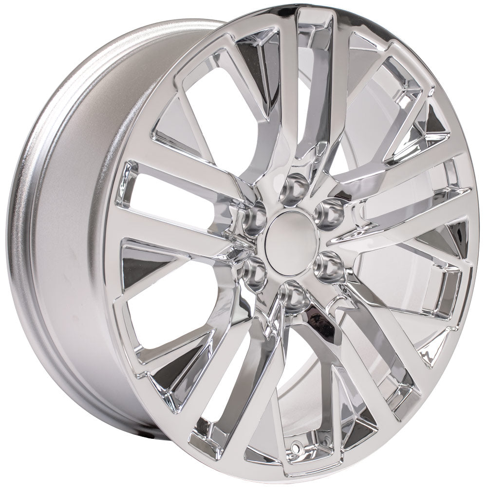 OE Wheels CV38-22090-6550-28C 22" Replica CV38 fits GMC Sierra 22x9 Chrome