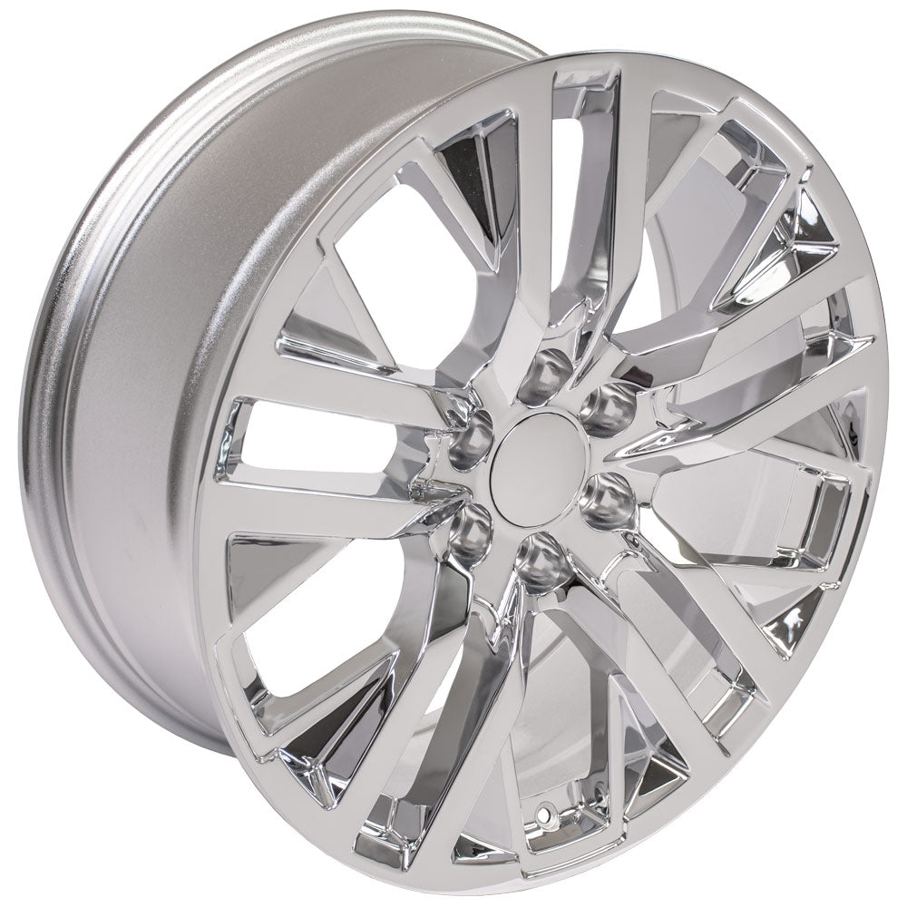 OE Wheels CV38-22090-6550-28C 22" Replica CV38 fits GMC Sierra 22x9 Chrome