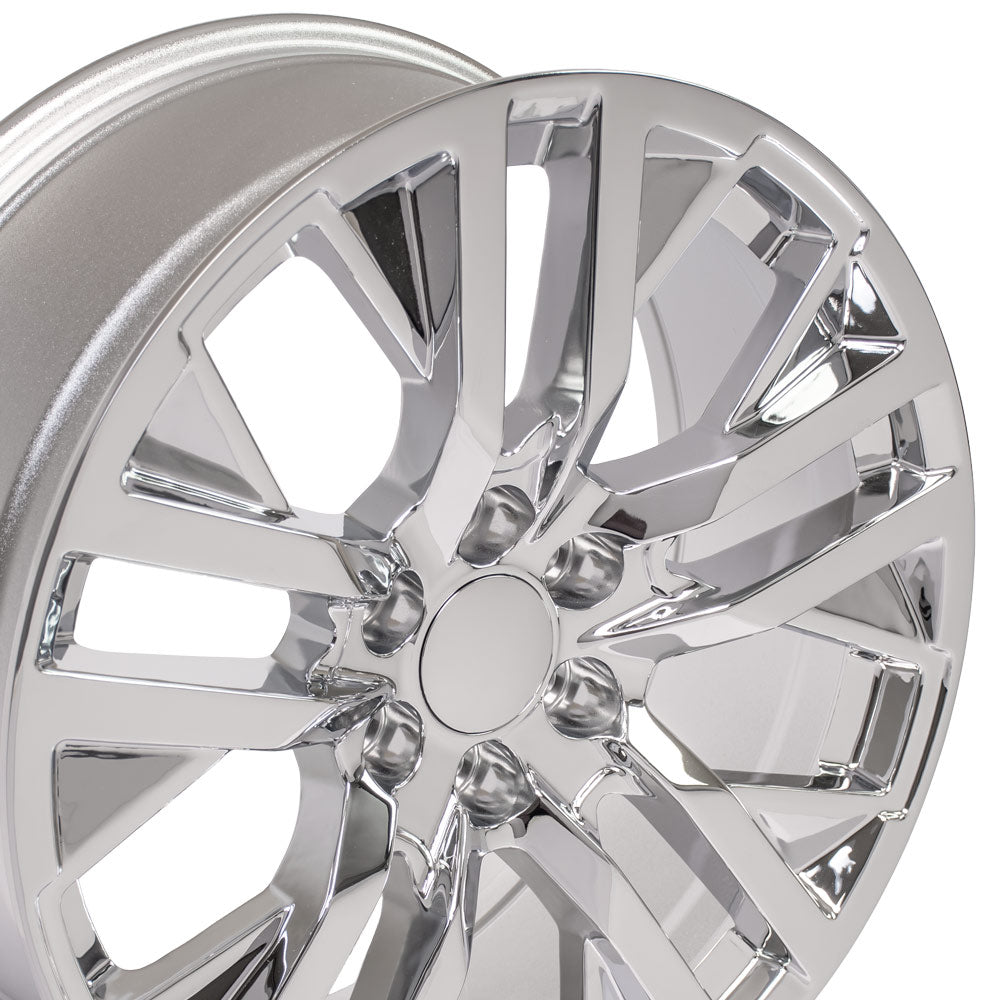 OE Wheels CV38-22090-6550-28C 22" Replica CV38 fits GMC Sierra 22x9 Chrome