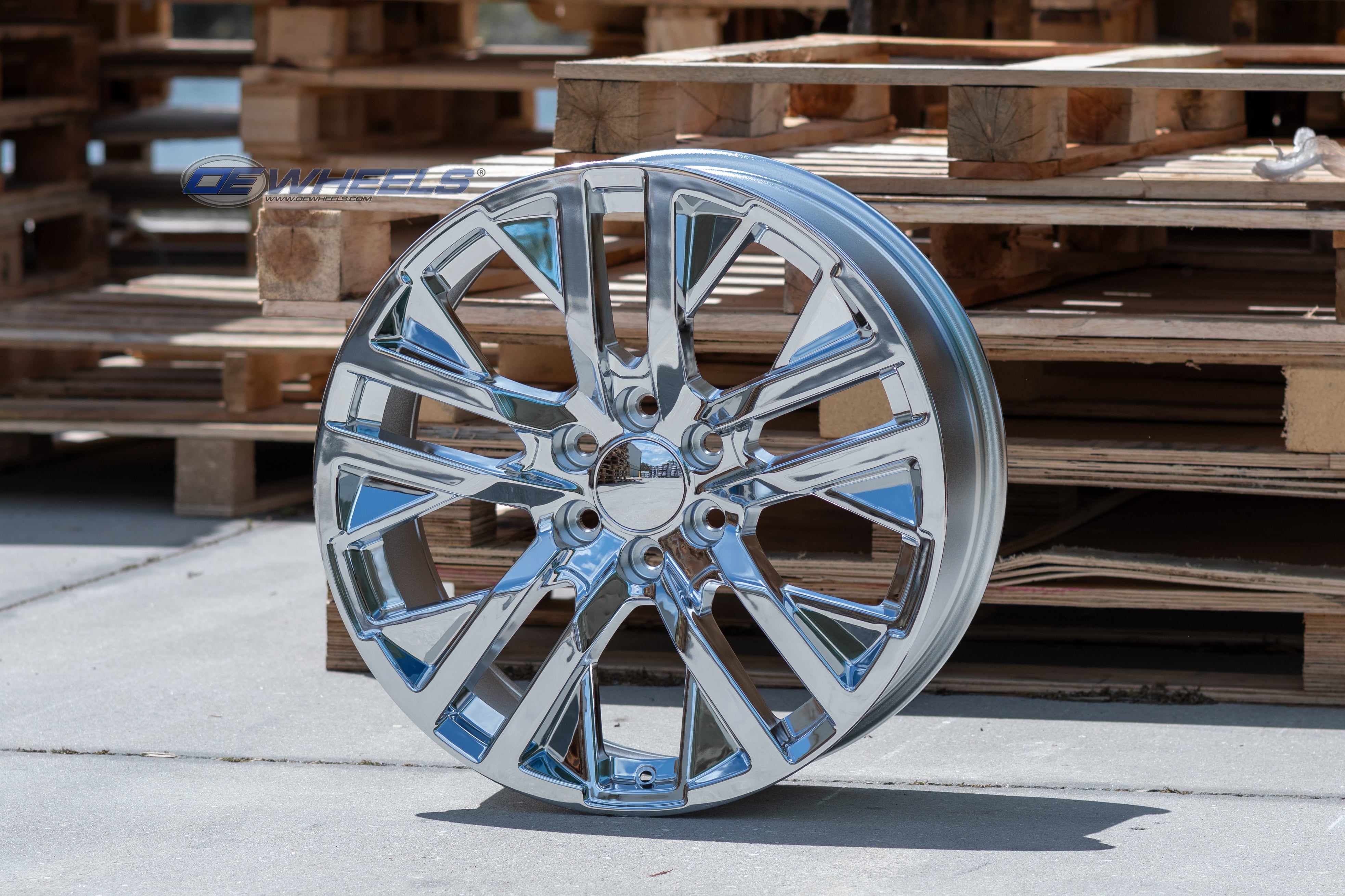 OE Wheels CV38-22090-6550-28C 22" Replica CV38 fits GMC Sierra 22x9 Chrome