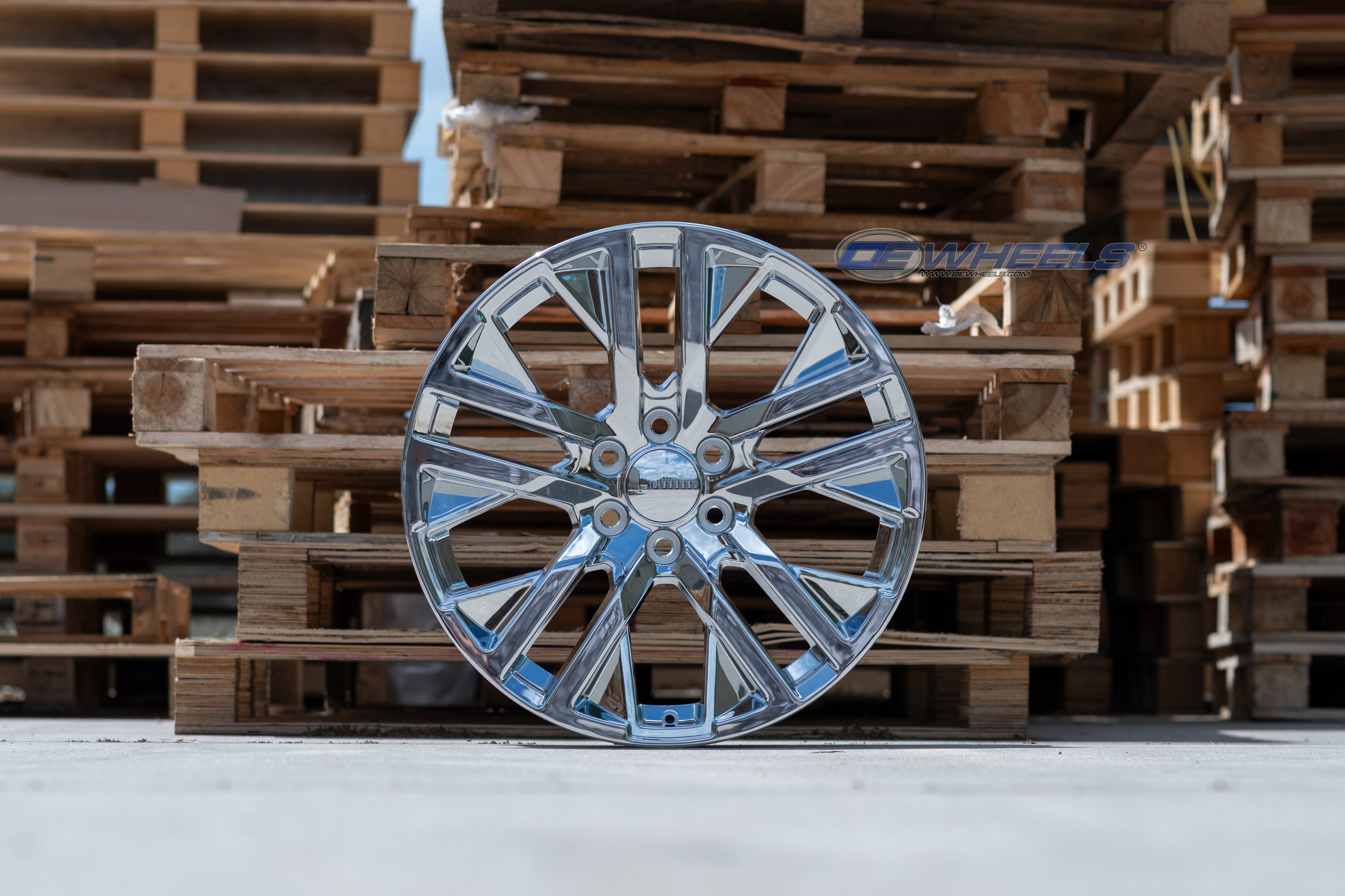 OE Wheels CV38-22090-6550-28C 22" Replica CV38 fits GMC Sierra 22x9 Chrome