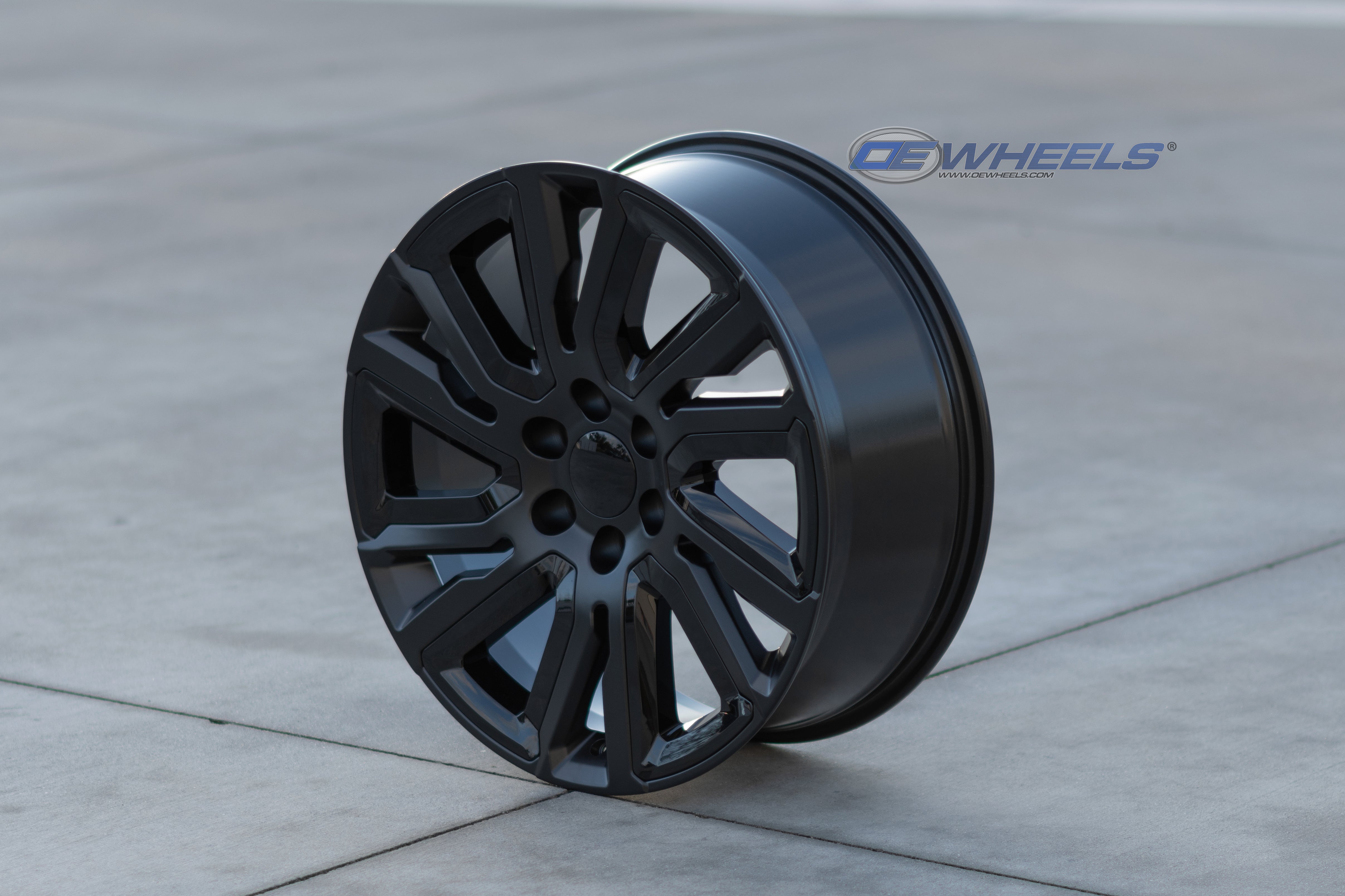 OE Wheels CV39-22090-6550-28B1-ib 22" Replica fits GMC Sierra 22x9 Satin w/Black
