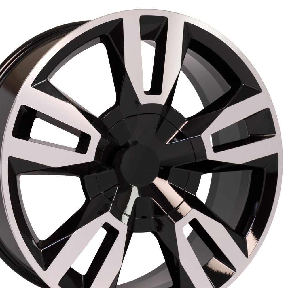 OE Wheels CV40-22090-6550-24MB 22" Replica fits Chevrolet Tahoe Black Mach'd