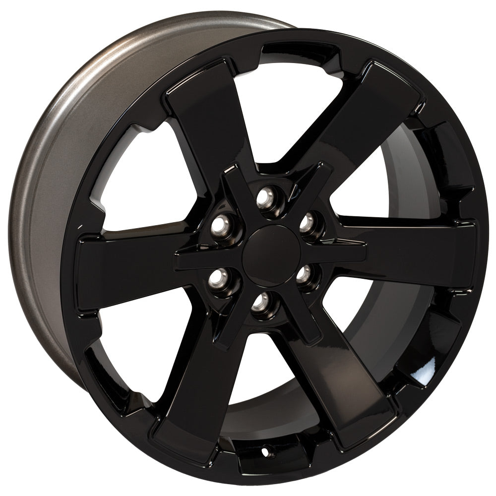 OE Wheels CV41B-22090-6550-24B 22" Replica fits Chevy Silverado Rally Gloss Blk