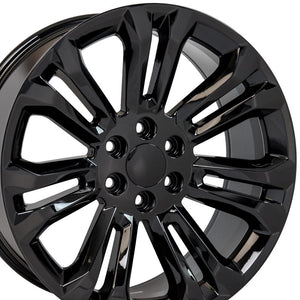 OE Wheels CV43B-22090-6550-24B 22" Replica fits Chevrolet Silverado 22x9 Black