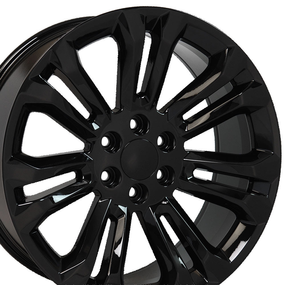 OE Wheels CV43B-22090-6550-24B 22" Replica fits Chevrolet Silverado 22x9 Black