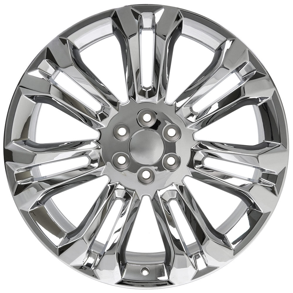 OE Wheels CV43B-22090-6550-24C 22" Replica fits Chevrolet Silverado 22x9 Chrome