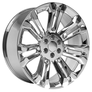 OE Wheels CV43B-22090-6550-24C 22" Replica fits Chevrolet Silverado 22x9 Chrome