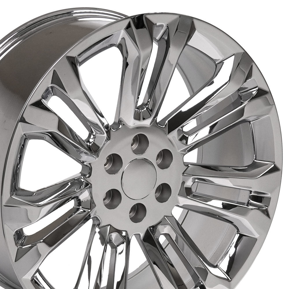 OE Wheels CV43B-22090-6550-24C 22" Replica fits Chevrolet Silverado 22x9 Chrome