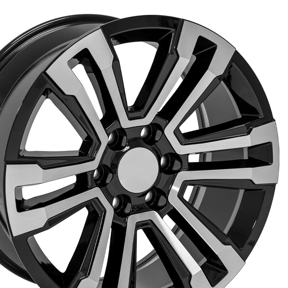 OE Wheels CV44-20090-6550-24MB 20" Replica fits GMC Yukon Denali Black Machined