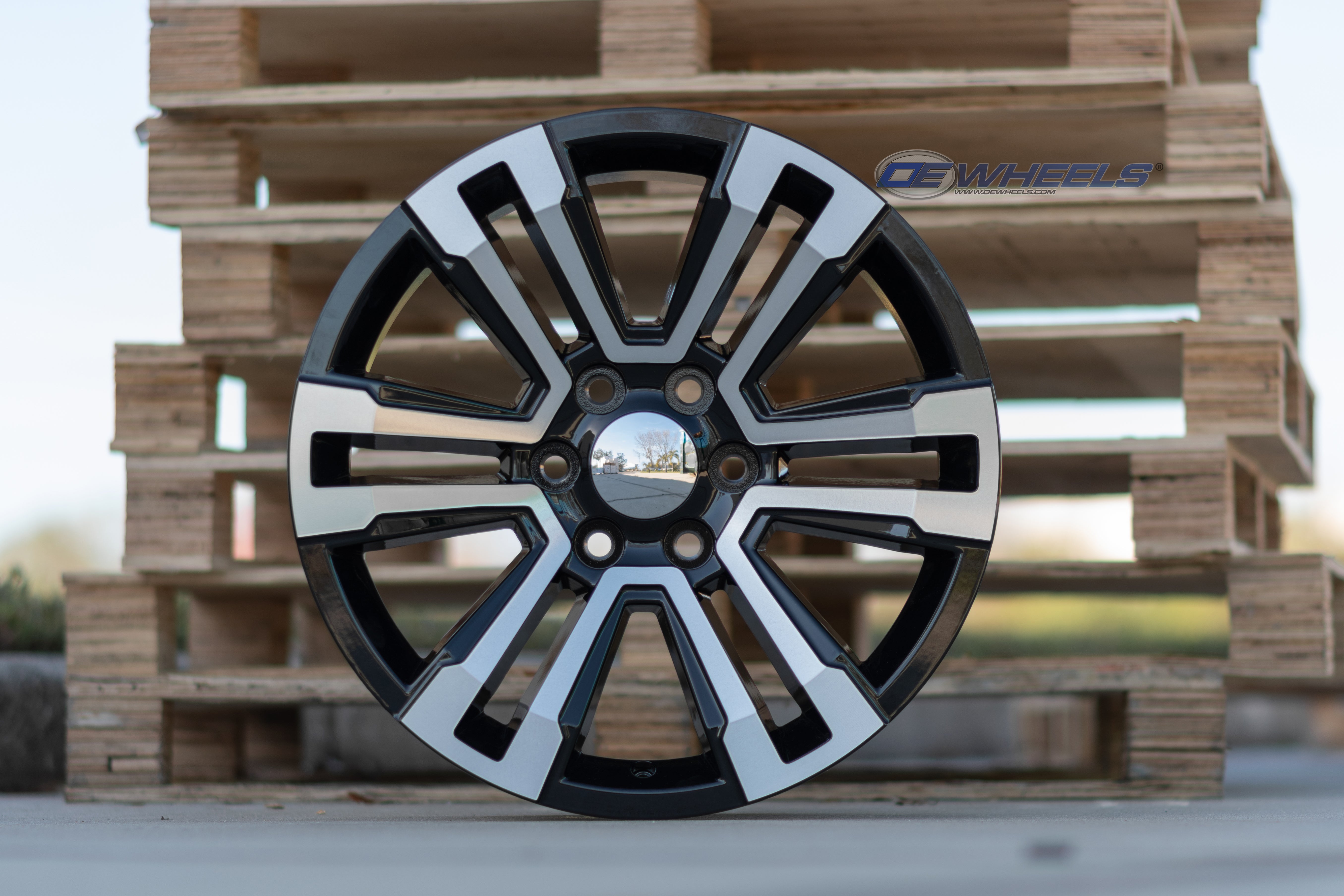 OE Wheels CV44-20090-6550-24MB 20" Replica fits GMC Yukon Denali Black Machined