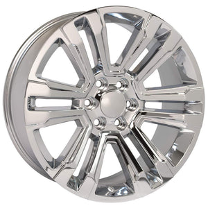 OE Wheels CV44-22090-6550-24C 22" Replica CV44 fits GMC Yukon 22x9 Chrome