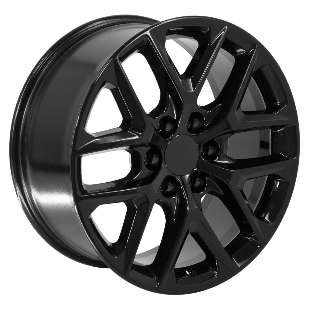 OE Wheels CV62-20090-6550-28B 20" Replica fits Chevrolet Silverado Gloss Black