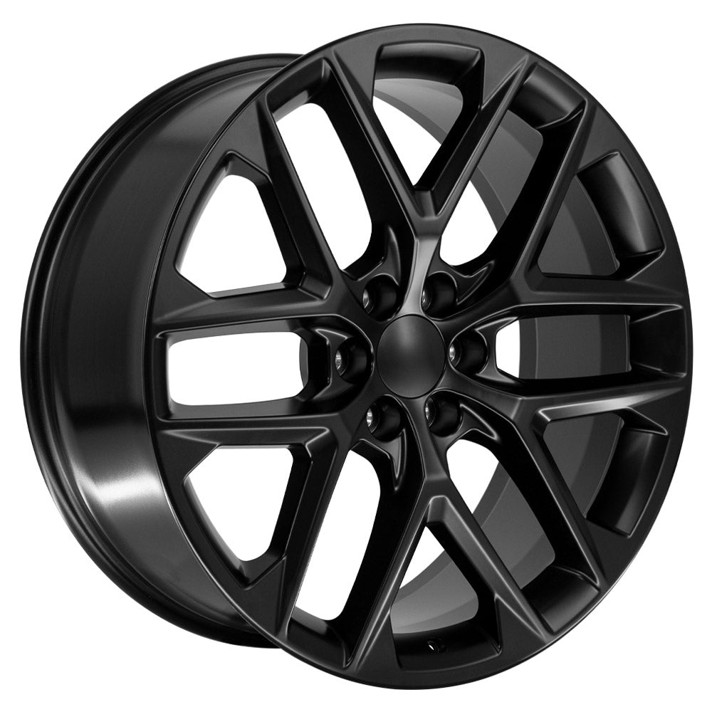 OE Wheels CV62-24100-6550-28B1 24" Replica fits Chevrolet Silverado Gloss Black