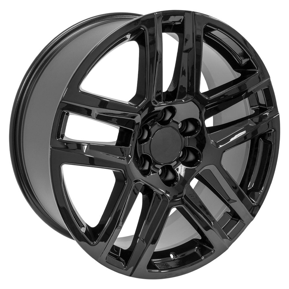 OE Wheels CV63-22090-6550-28B 22" Replica fits Chevrolet Silverado 1500 Black