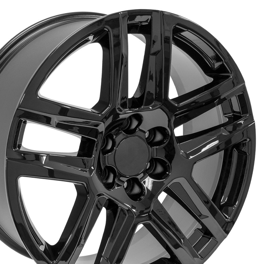 OE Wheels CV63-22090-6550-28B 22" Replica fits Chevrolet Silverado 1500 Black