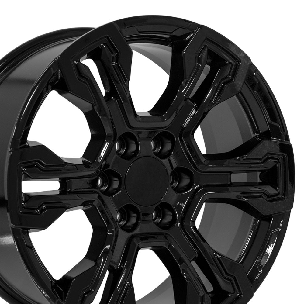 OE Wheels CV65-20090-6550-26B 20" Replica fits Chevrolet Silverado Gloss Black