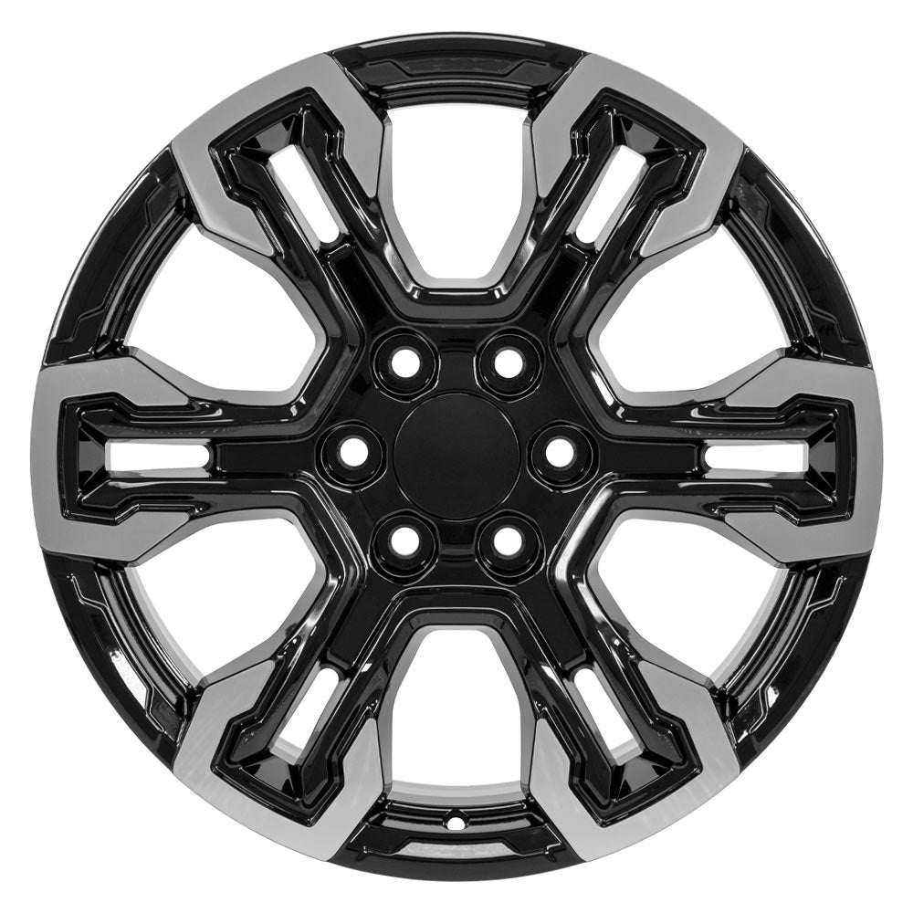 OE Wheels CV65-20090-6550-26MB 20" Replica fits Chevrolet Silverado Gloss Black