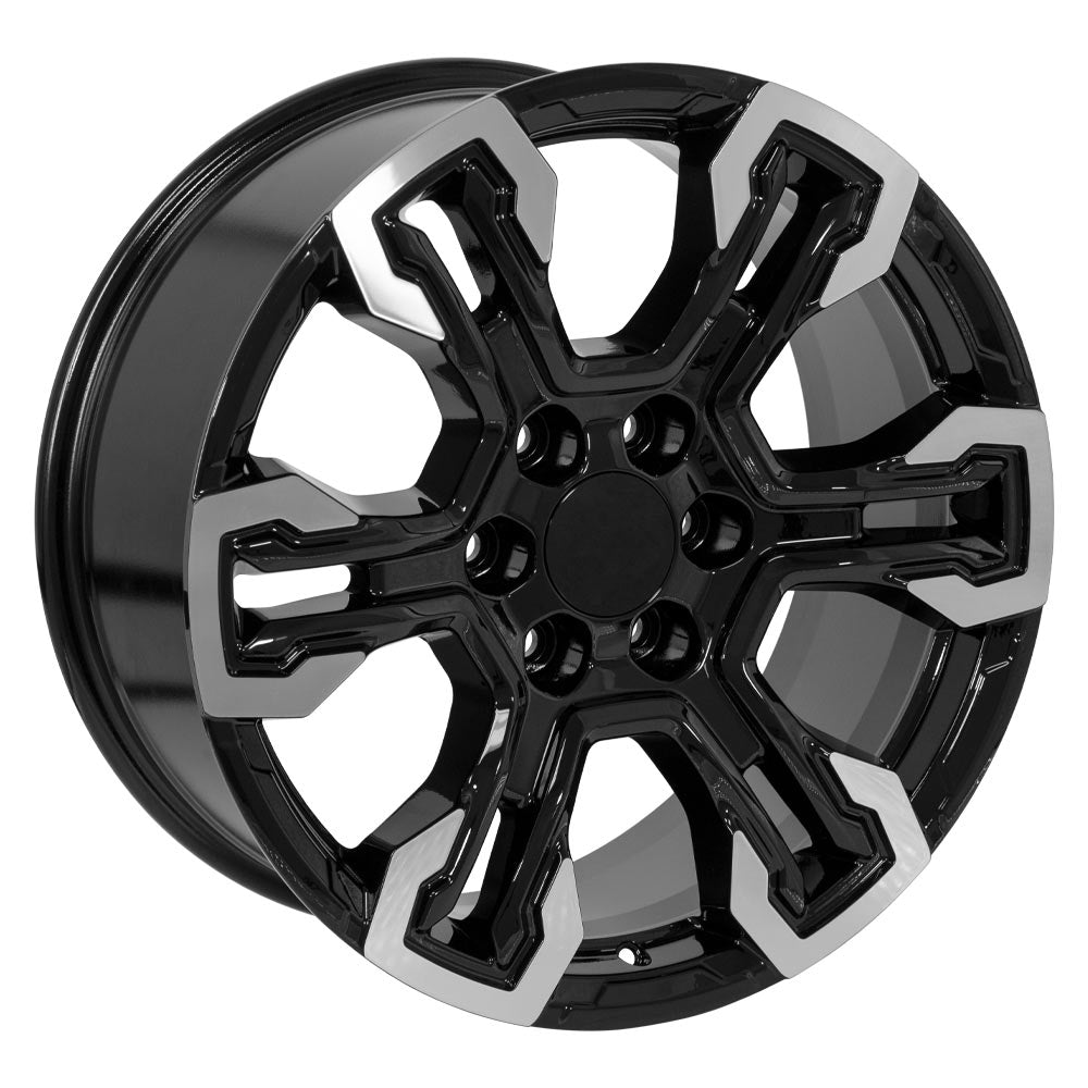OE Wheels CV65-20090-6550-26MB 20" Replica fits Chevrolet Silverado Gloss Black