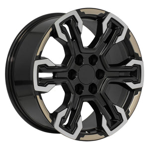 OE Wheels CV65-20090-6550-26MB12 20" Replica fits Chevrolet Silverado Black
