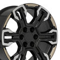 OE Wheels CV65-20090-6550-26MB12 20" Replica fits Chevrolet Silverado Black