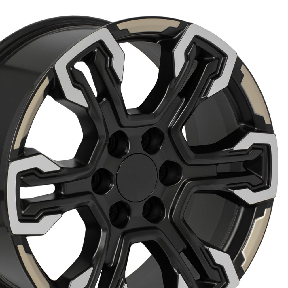 OE Wheels CV65-20090-6550-26MB12 20" Replica fits Chevrolet Silverado Black