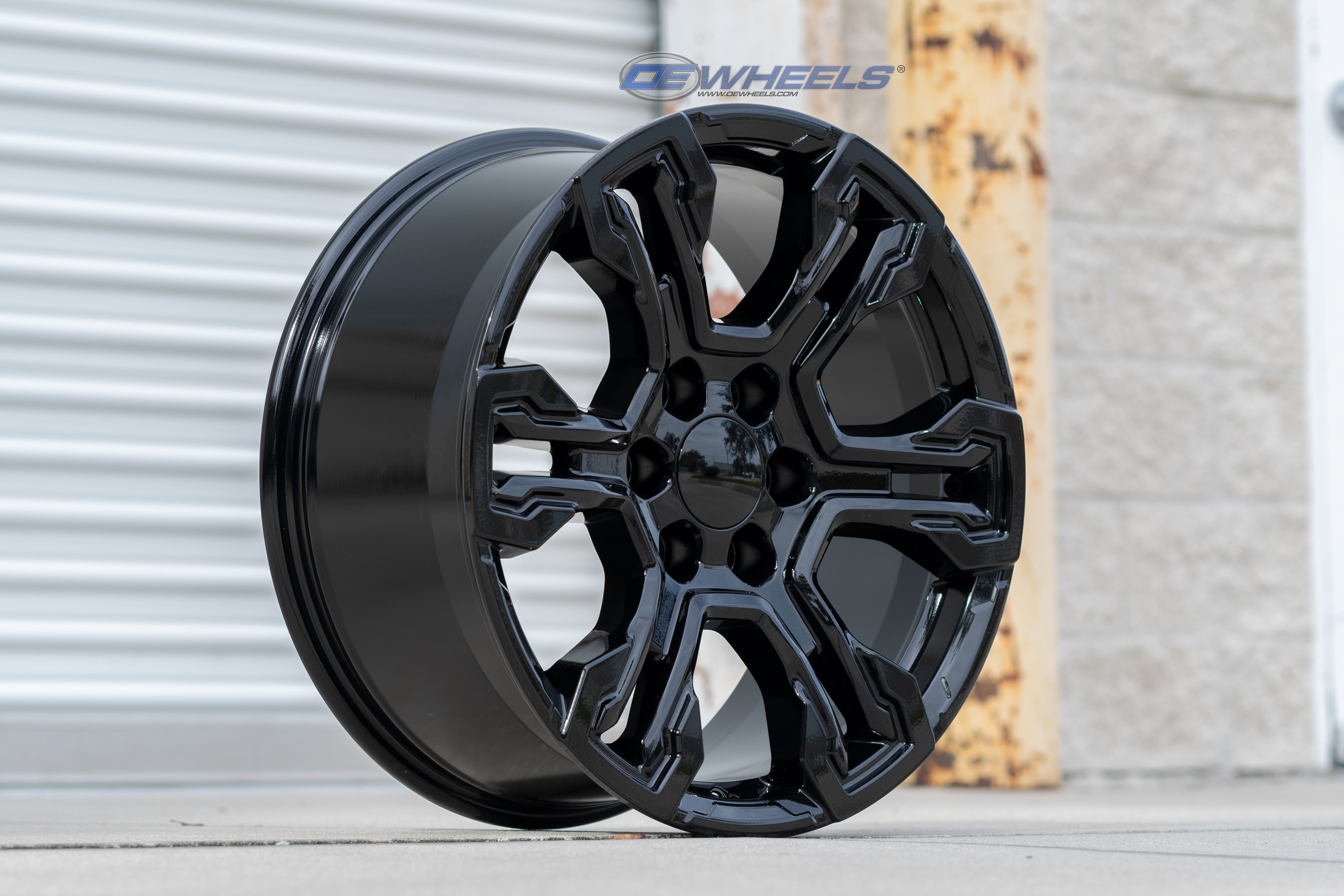 OE Wheels CV65-20090-6550-26B 20" Replica fits Chevrolet Silverado Gloss Black