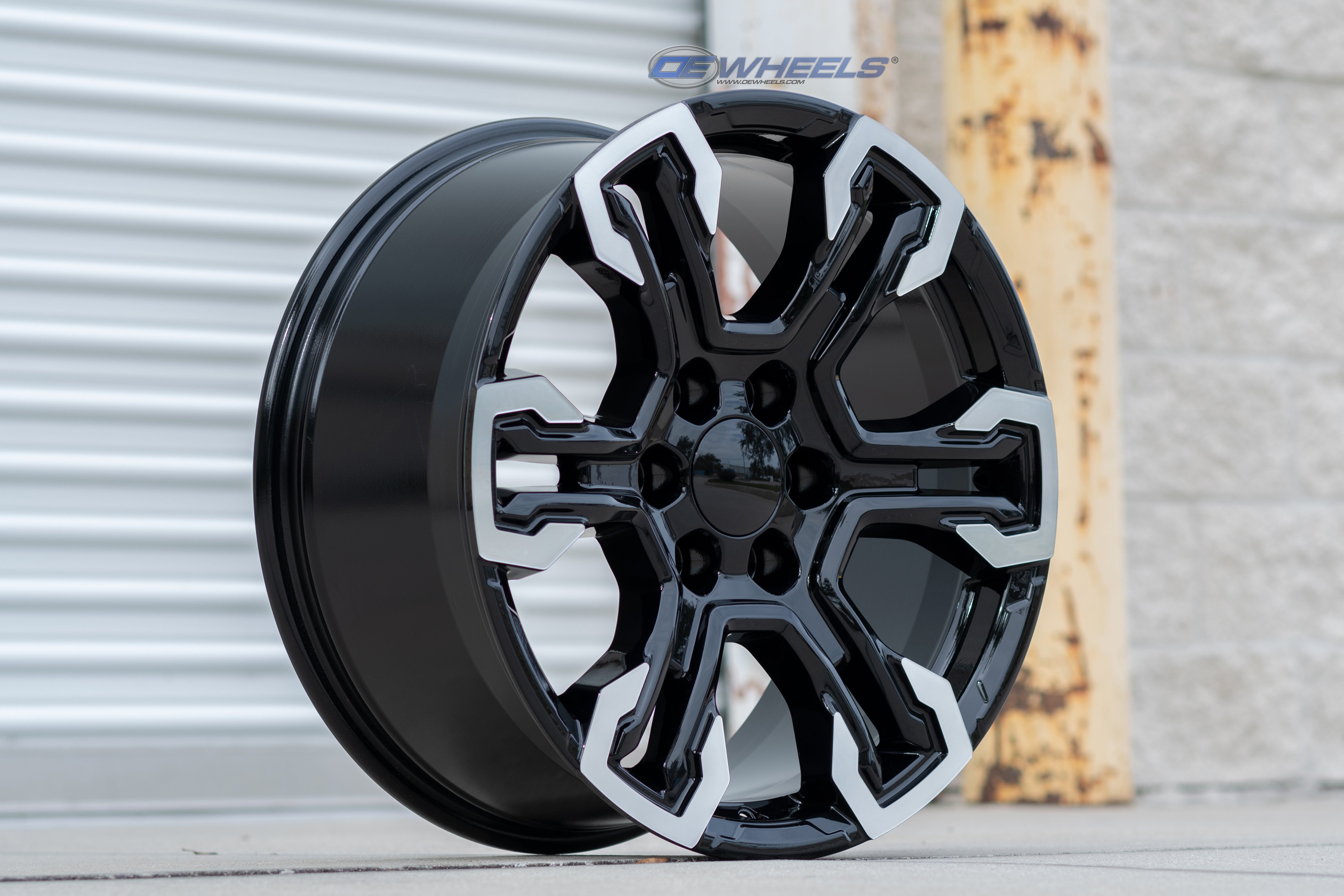 OE Wheels CV65-20090-6550-26MB 20" Replica fits Chevrolet Silverado Gloss Black