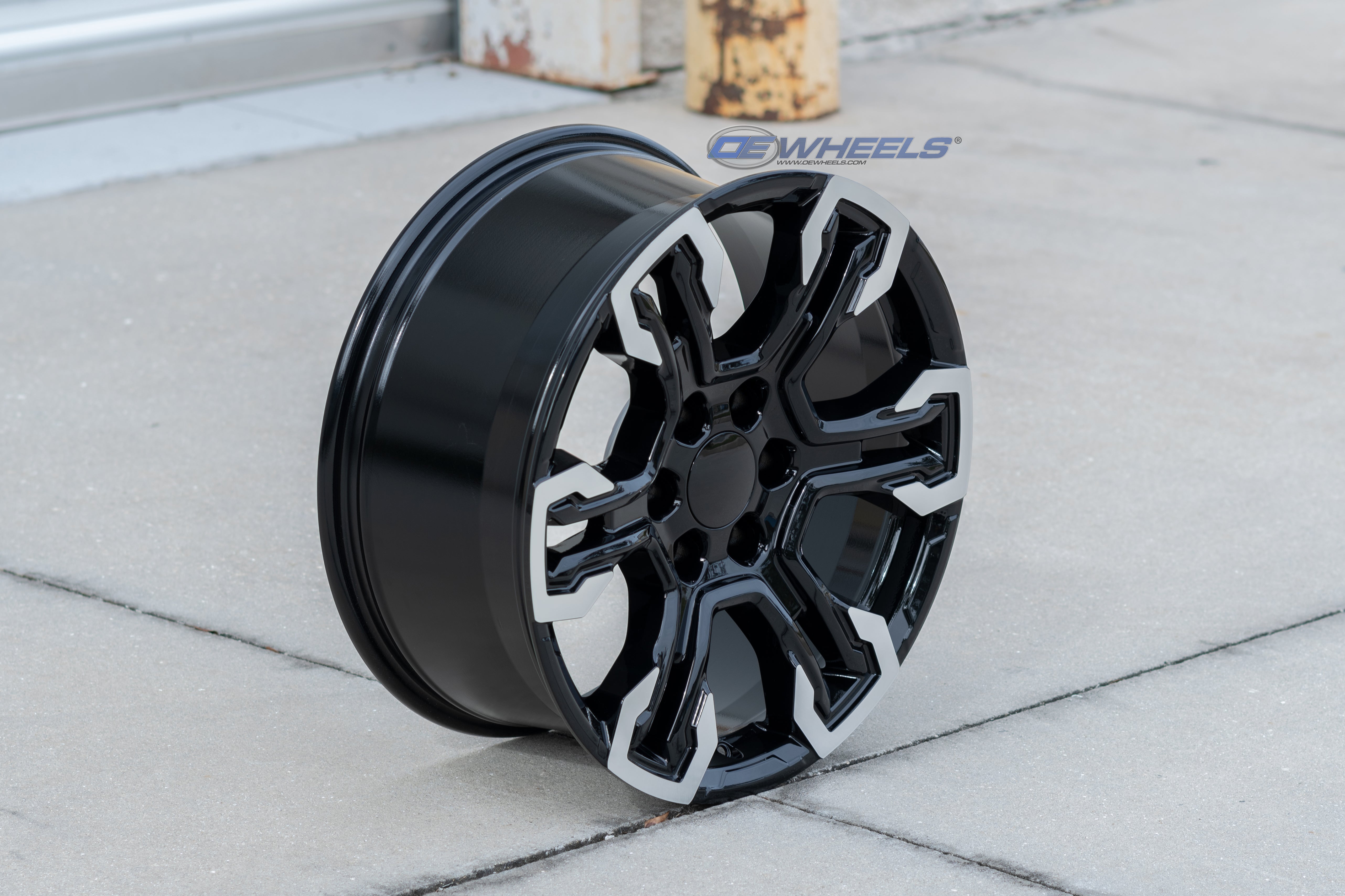 OE Wheels CV65-20090-6550-26MB 20" Replica fits Chevrolet Silverado Gloss Black