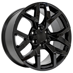 OE Wheels CV66-20090-6550-28B 20" Replica fits Chevrolet Suburban 1500 Black