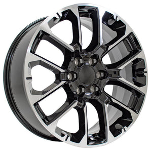 OE Wheels CV67-22090-6550-28MB 22" Replica fits Chevrolet Suburban 1500 Black