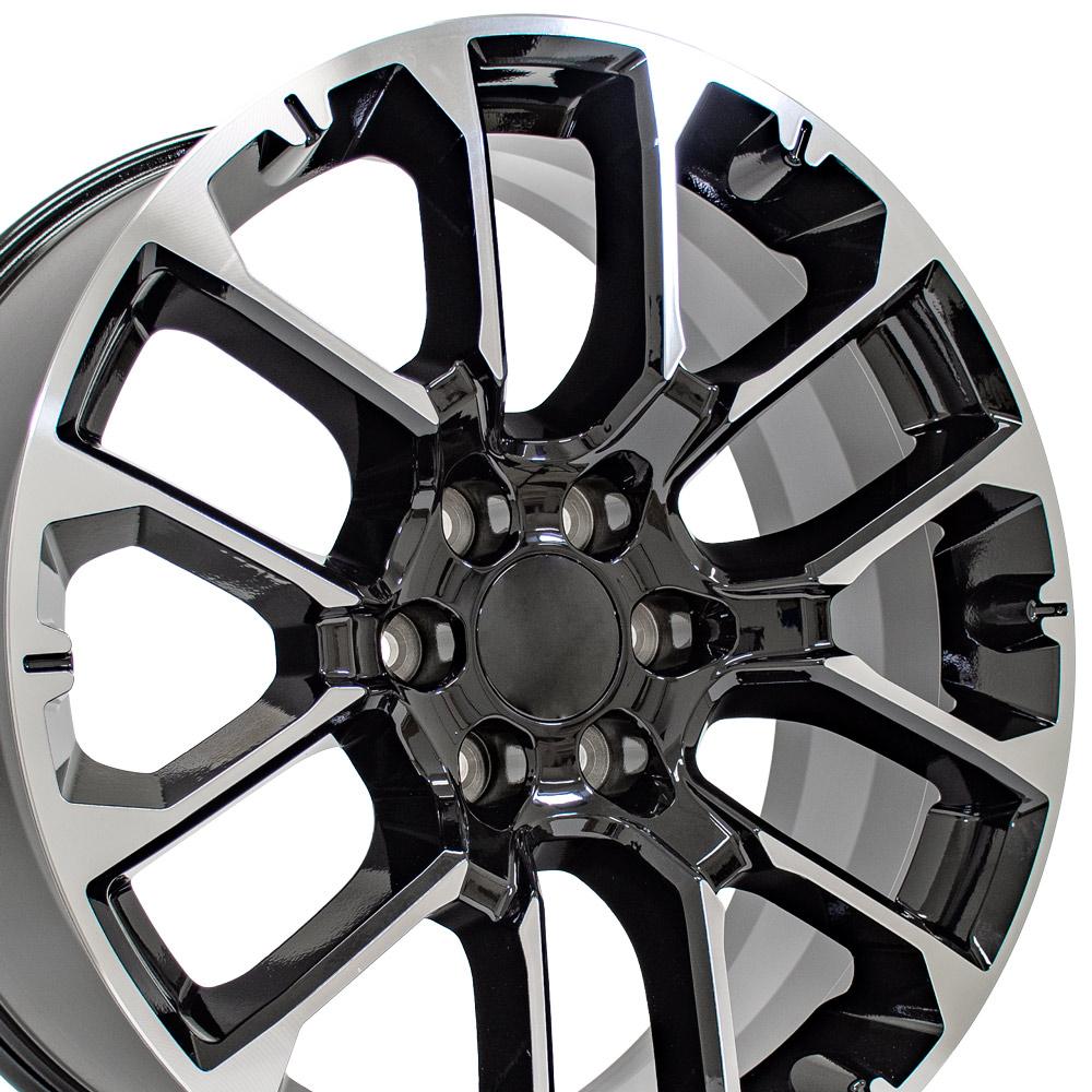 OE Wheels CV67-22090-6550-28MB 22" Replica fits Chevrolet Suburban 1500 Black
