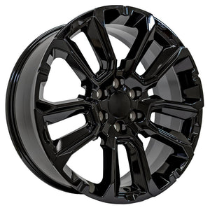 OE Wheels CV68-22090-6550-28B 22" Replica fits Chevrolet Suburban 1500 Black