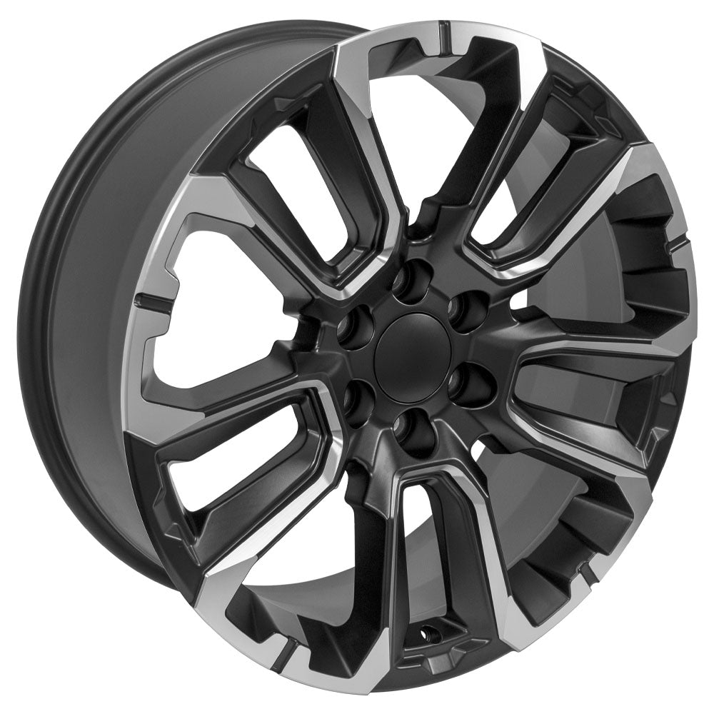 OE Wheels CV68-22090-6550-28B1M 22" Replica fits Chevrolet Suburban 1500 Black