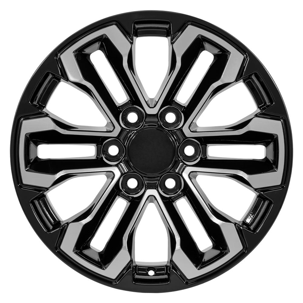 OE Wheels CV69-18085-6550-26MB 18" Replica fits Chevrolet Silverado Gloss Black