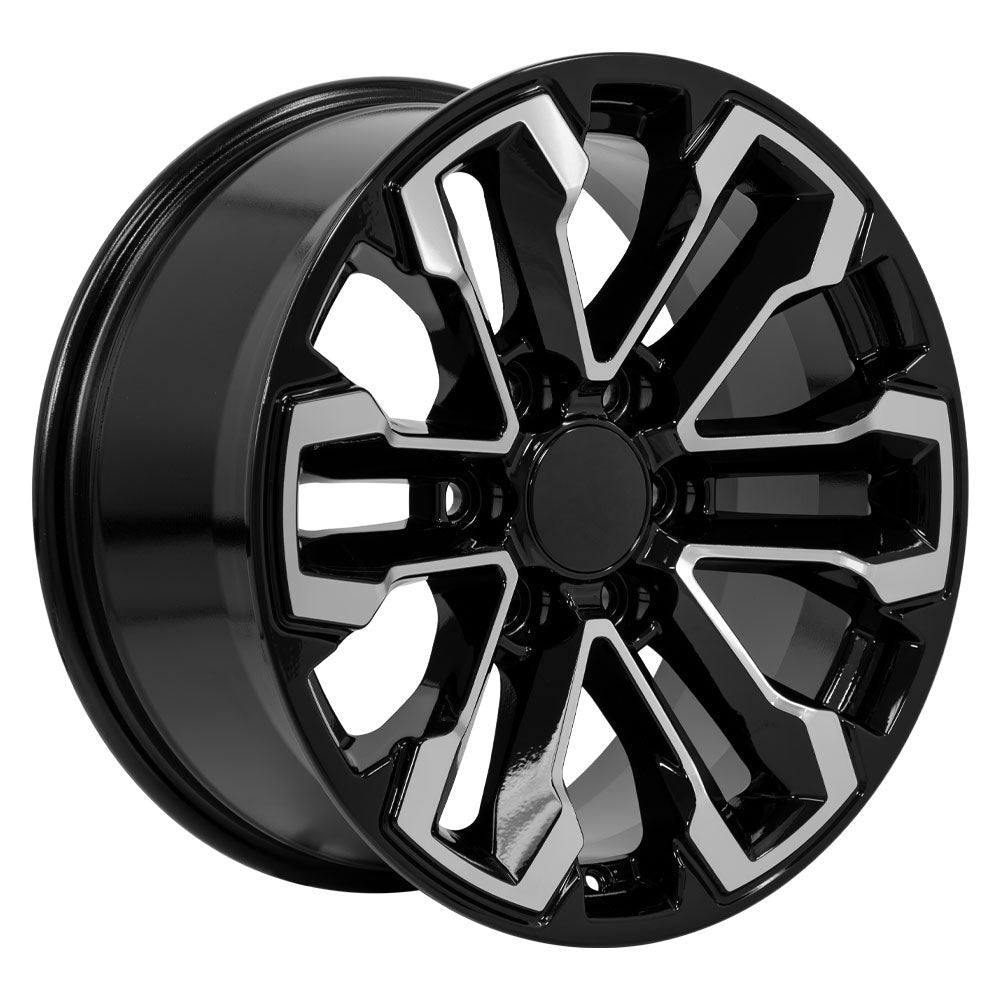 OE Wheels CV69-18085-6550-26MB 18" Replica fits Chevrolet Silverado Gloss Black