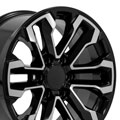 OE Wheels CV69-18085-6550-26MB 18" Replica fits Chevrolet Silverado Gloss Black