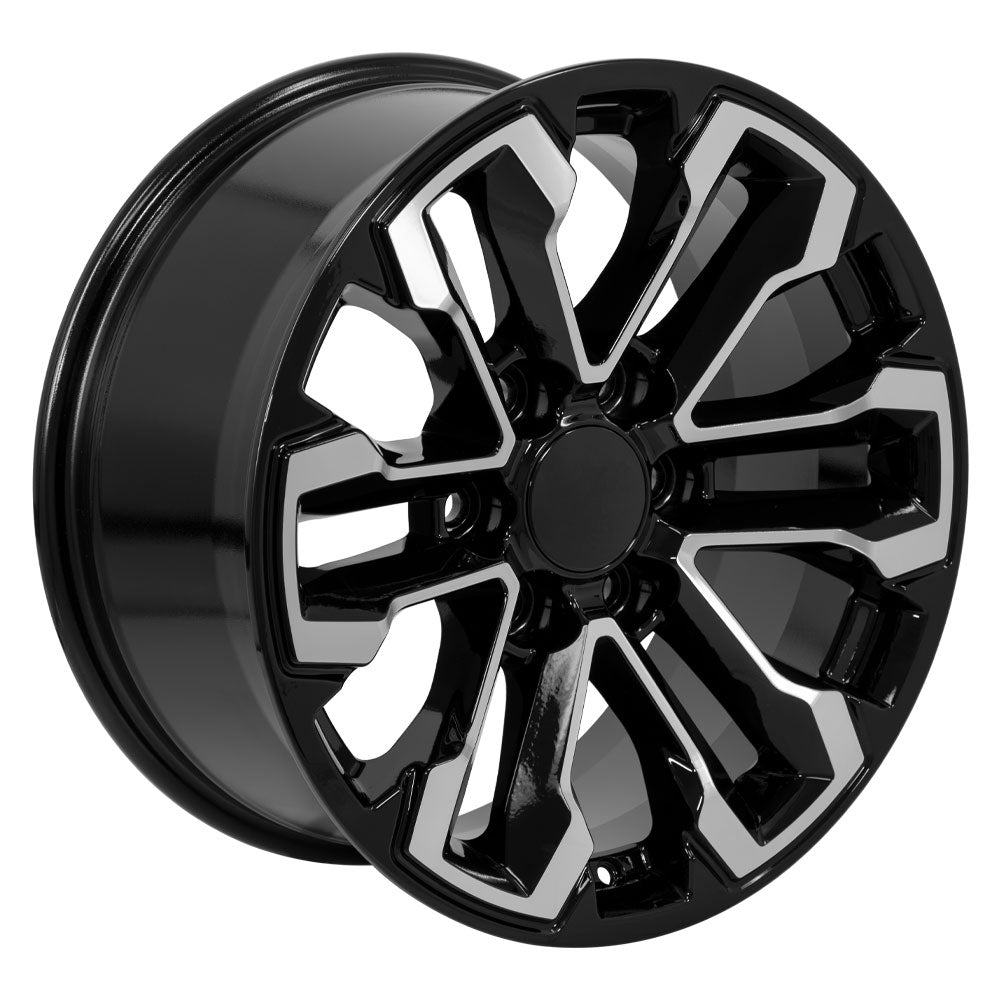 OE Wheels CV69-18085-6550-26MB 18" Replica fits Chevrolet Silverado Gloss Black